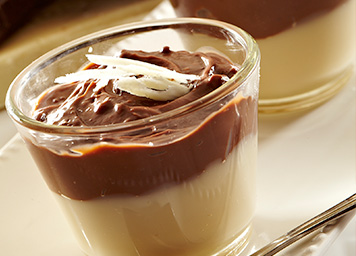 Choco Vanilla Layered Blancmange Recipe