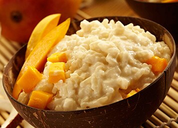 Sweet Coconut Rice with Mango
