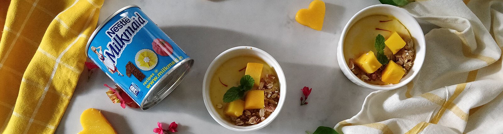 Baked Yoghurt with Fresh Mango