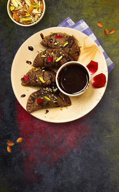 Dry Fruit & chocolate gujiya recipe