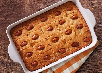 Basbousa with Almonds
