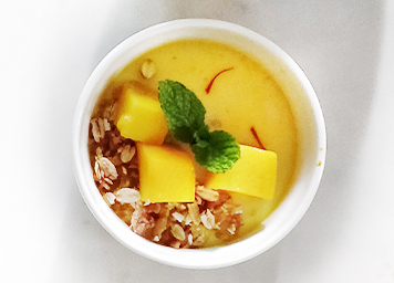 Baked Yoghurt with Fresh Mango Recipe