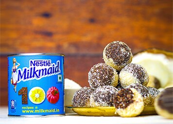 Choco-Coconut Rice Ada Laddu