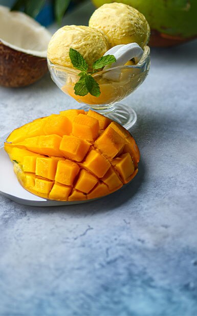 Tender Coconut and Mango Ice cream