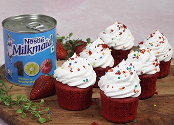 Eggless Red Velvet Cupcake