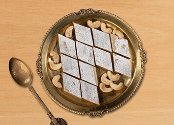 Kaju Katli (Kaju Barfi Sweet)