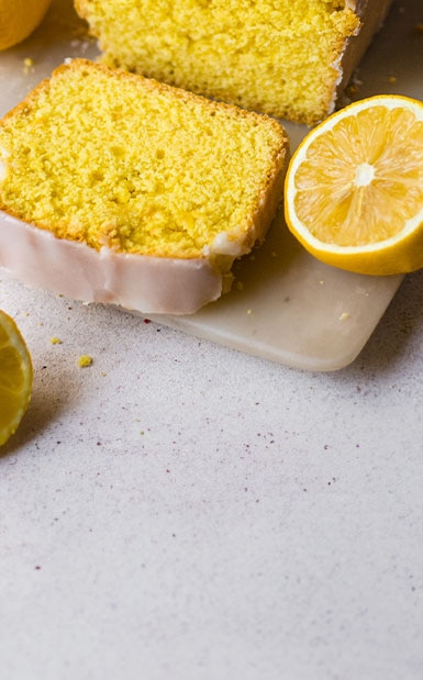 Eggless Lemon Loaf Cake